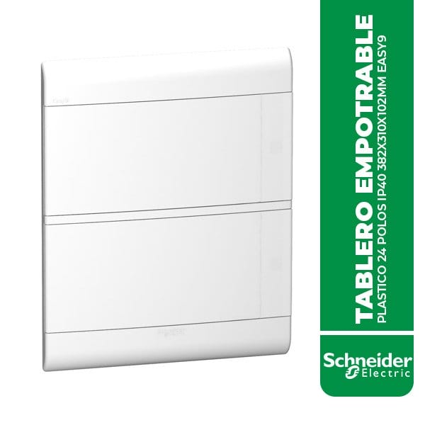 SE.EZ9E3324 TABLERO EMPOTRABLE PLASTICO 24 POLOS IP40 382X310X102MM EASY9