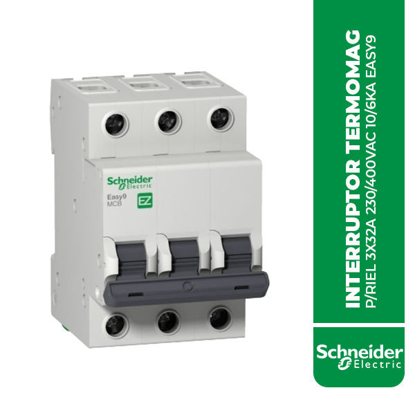 EZ9F56332 INTERRUPTOR TERMOMAG P/RIEL 3X32A 230/400VAC 10/6KA EASY9