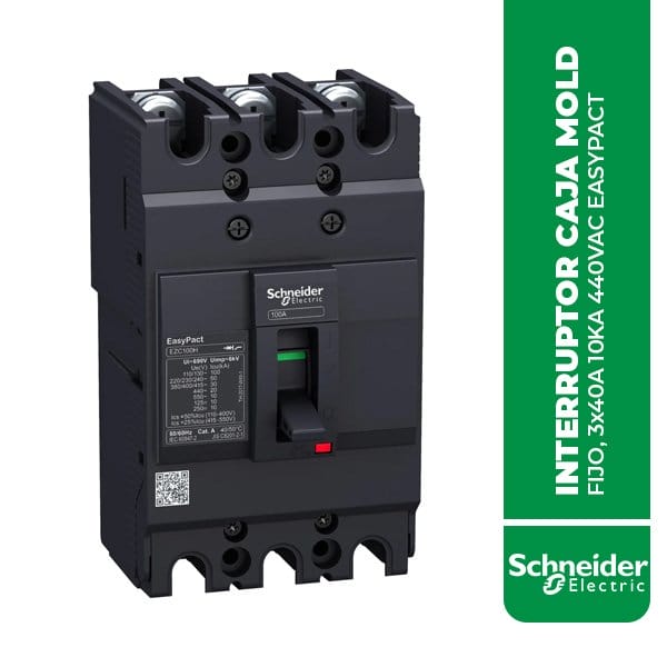 SE.EZC100N3040 INTERRUPTOR CAJA MOLDEADA, FIJO, 3x40A 10KA 440VAC EASYPACT