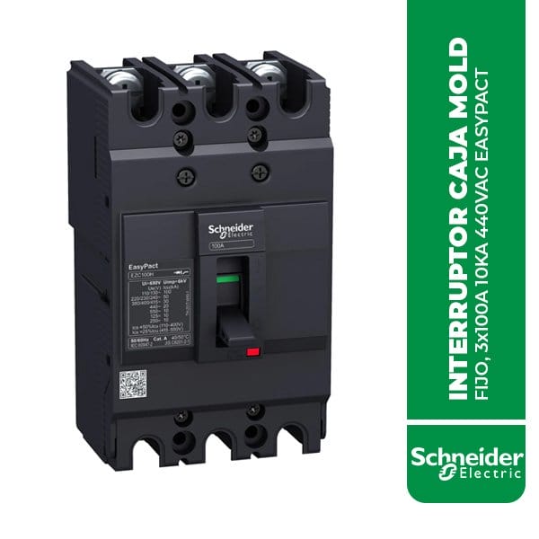 SE.EZC100N3100 INTERRUPTOR CAJA MOLDEADA, FIJO, 3x80A 10KA 440VAC EASYPACT