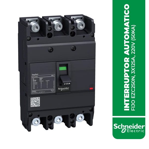 SE.EZC250N3125 INTERRUPTOR AUTOMATICO FIJO EZC250N, 3X125A, 220V (50KA)