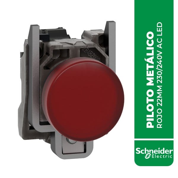 SE.XB4BVM4 PILOTO METÁLICO ROJO 22MM 230/240V AC LED